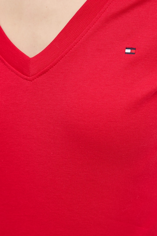 Βαμβακερό μπλουζάκι Tommy Hilfiger WW0WW40584 κόκκινο