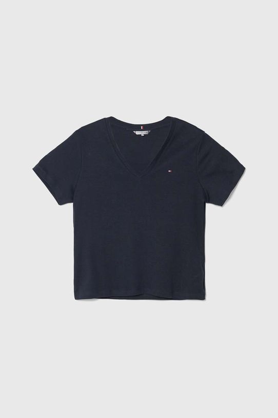 Бавовняна футболка Tommy Hilfiger візерунок блакитний WW0WW40584