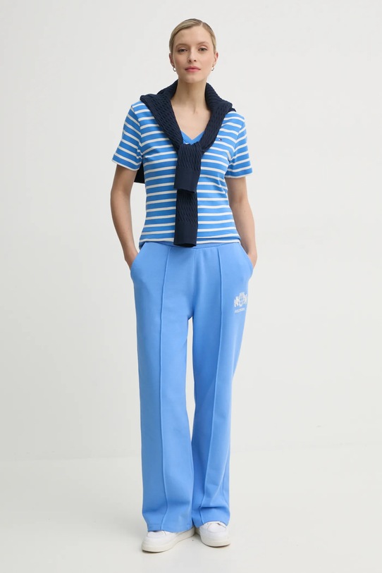 Tommy Hilfiger pamut póló WW0WW40584 lila AA00