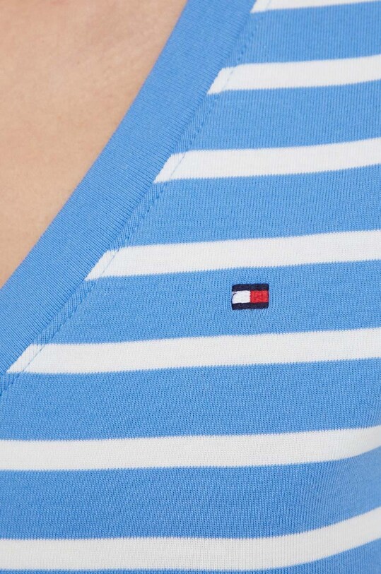 Bavlnené tričko Tommy Hilfiger modrá WW0WW40584