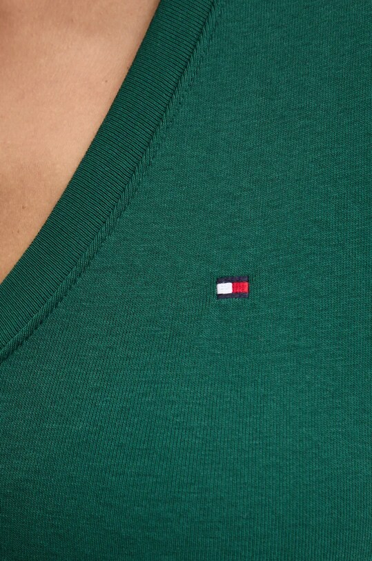 Хлопковая футболка Tommy Hilfiger зелёный WW0WW40584
