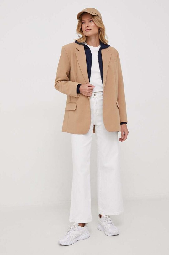 Хлопковая футболка Tommy Hilfiger WW0WW40587 белый SS25