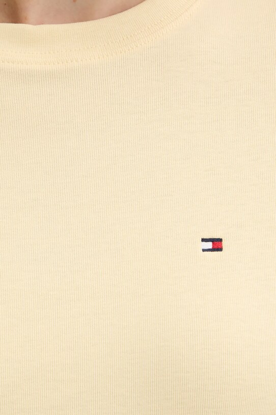 Bavlnené tričko Tommy Hilfiger žltá WW0WW40587