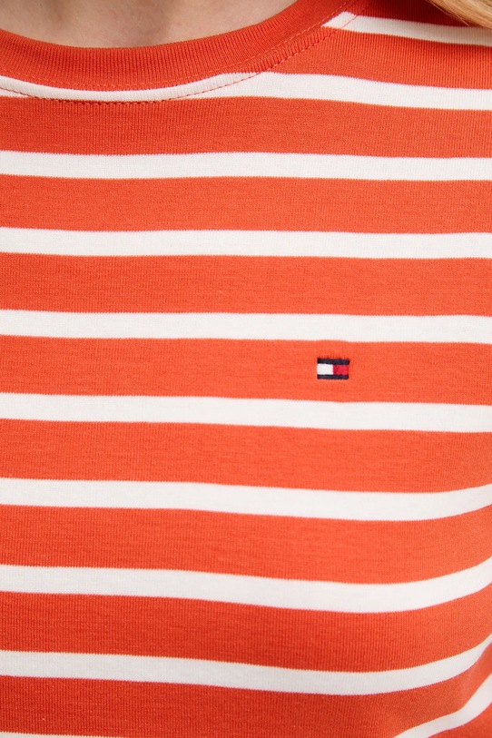 Tommy Hilfiger t-shirt bawełniany pomarańczowy WW0WW40587