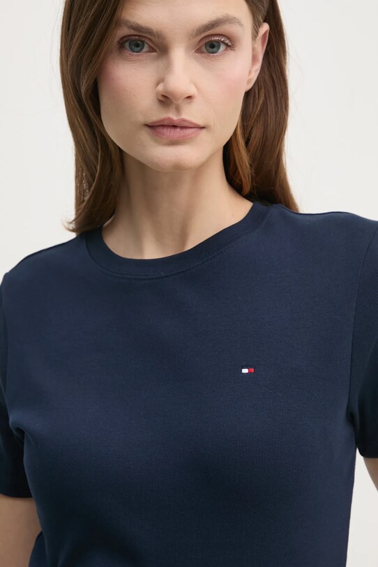 Tommy Hilfiger t-shirt bawełniany granatowy WW0WW40587