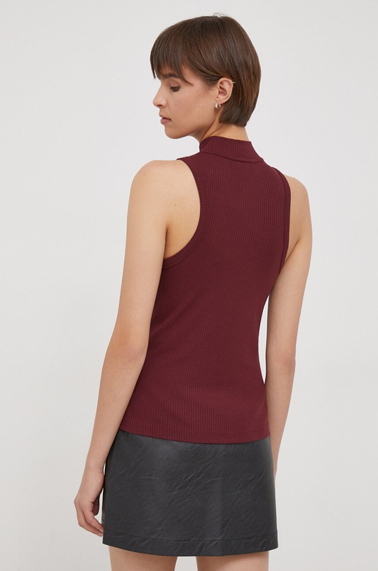 Odzież Tommy Hilfiger top WW0WW41027 bordowy