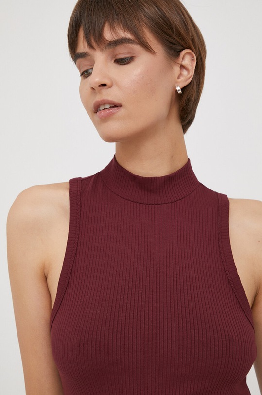 Tommy Hilfiger top bordowy WW0WW41027