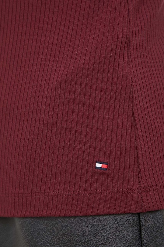Tommy Hilfiger top WW0WW41027 bordowy