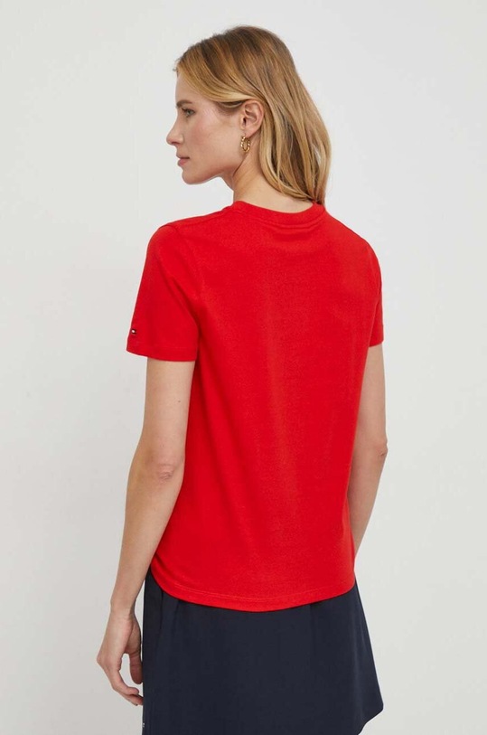 Oblečení Bavlněné tričko Tommy Hilfiger WW0WW41058 červená