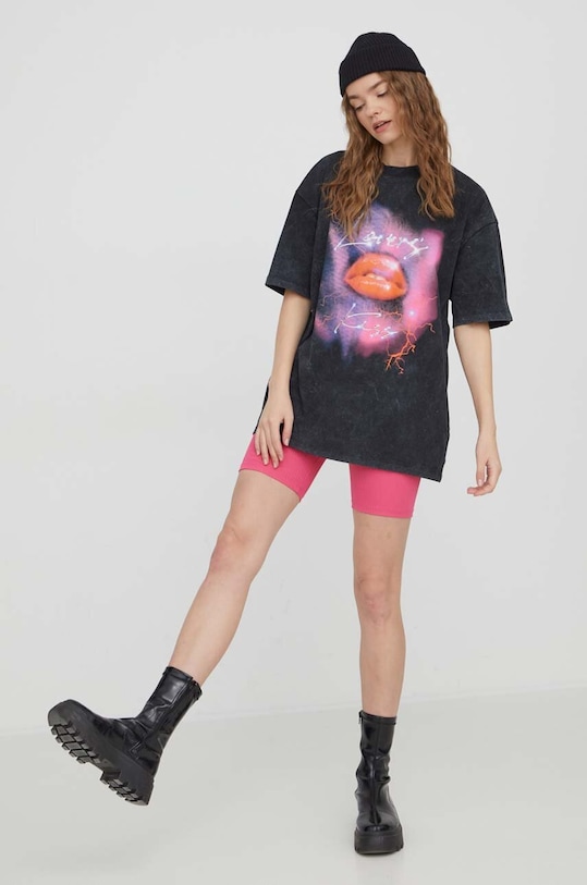 Bavlnené tričko HUGO 50508568 čierna SS24