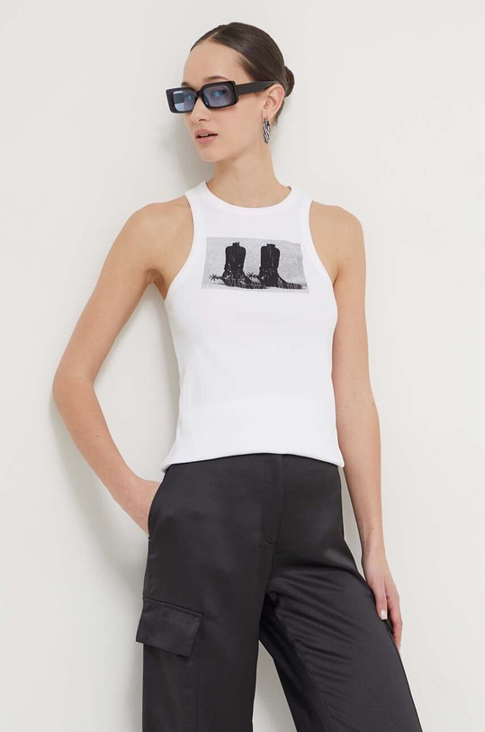Top HUGO slim bílá 50508634
