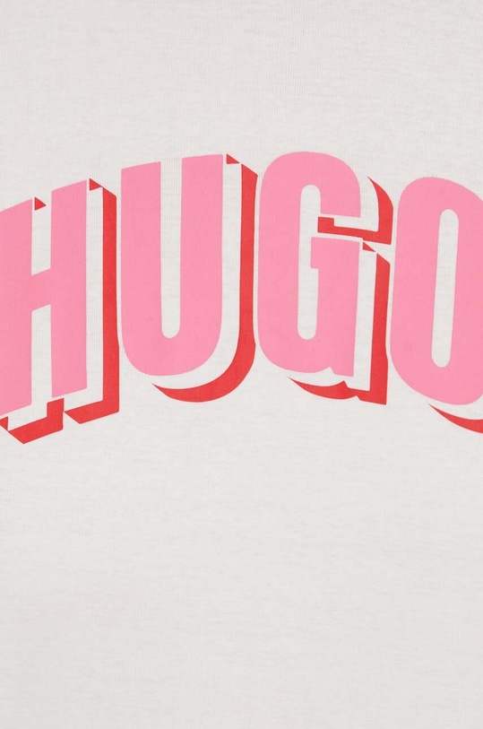 HUGO t-shirt bawełniany 50508717 beżowy