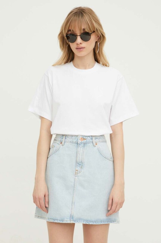 Bavlnené tričko HUGO biela 50517496