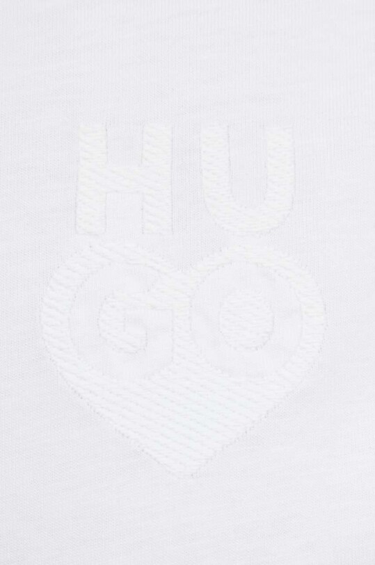 Bavlnené tričko HUGO 50517496 biela