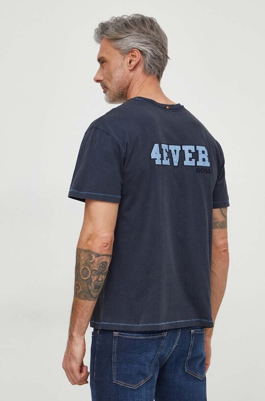 BOSS Orange tricou din bumbac bleumarin 50506970