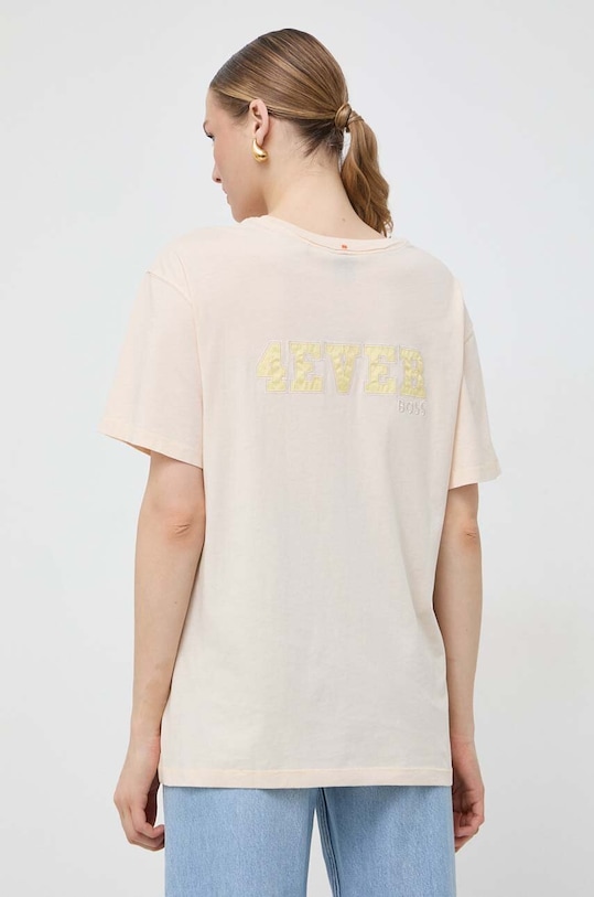 Одежда Хлопковая футболка Boss Orange 50506970 бежевый