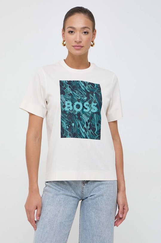 BOSS t-shirt in cotone beige 50517678