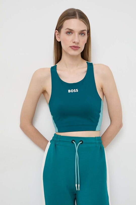 BOSS top wzorzyste turkusowy 50517928