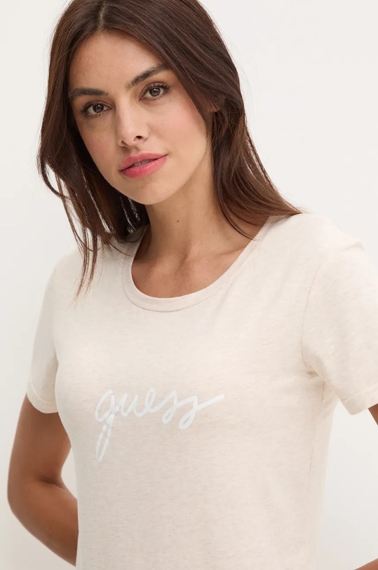 Тениска Guess стандартна бежов O4RM09.KBBU1