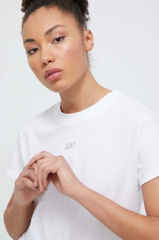 Хлопковая футболка Dkny белый DP3T8521