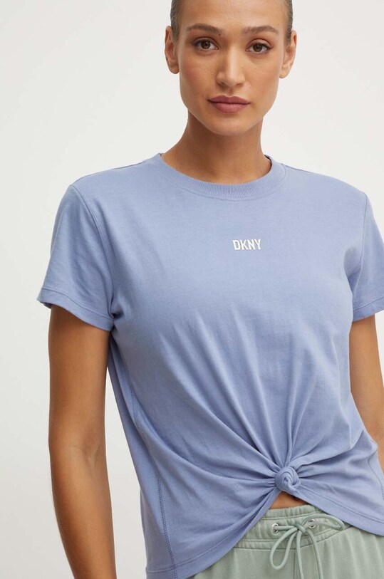Dkny tricou din bumbac uni albastru DP3T8521