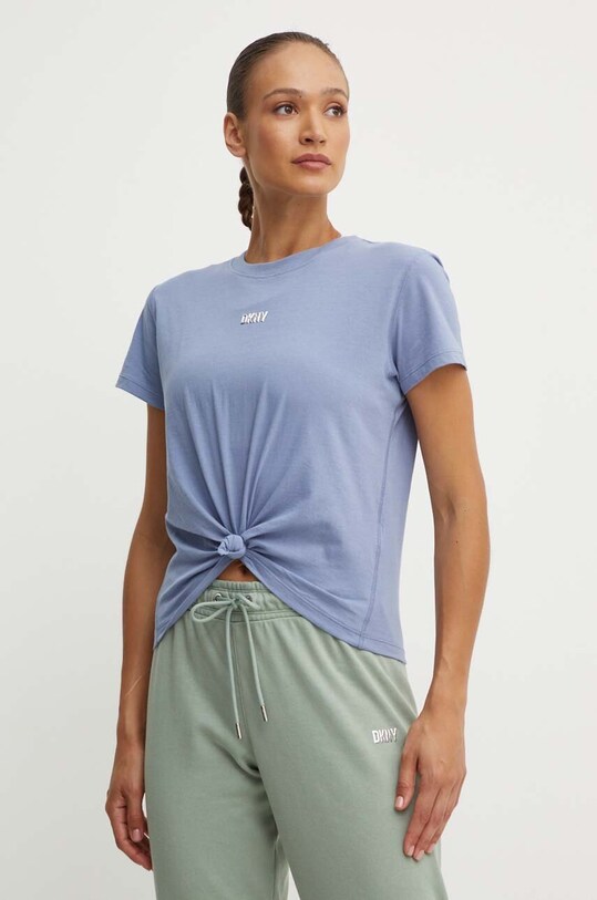 Dkny tricou din bumbac albastru DP3T8521