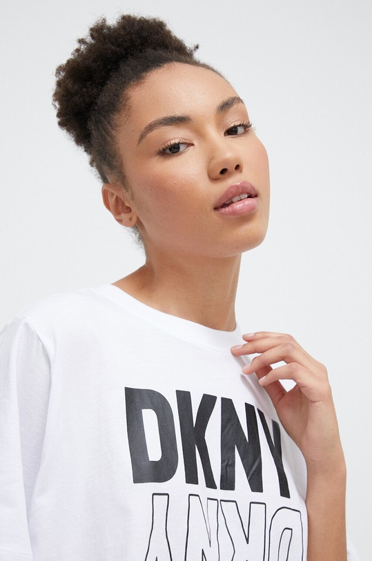 Bavlněné tričko Dkny bílá DP2T8559