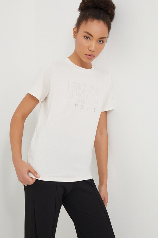 Dkny t-shirt beżowy DP3T9768