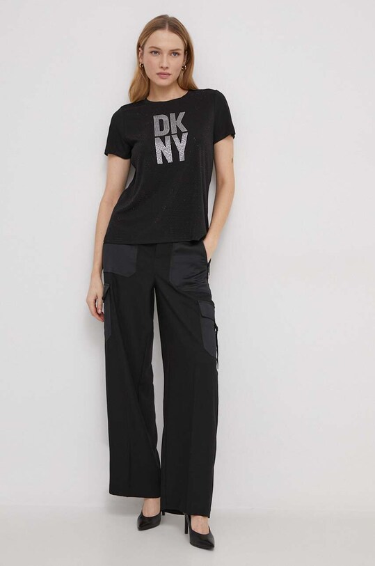 Dkny t-shirt P3JHXDNA czarny SS24