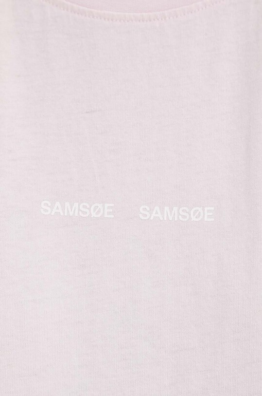 Samsoe Samsoe tricou din bumbac F23200050 roz