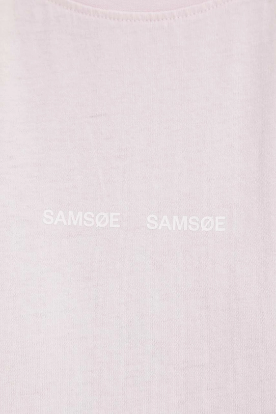 Samsoe Samsoe t-shirt bawełniany EIRA F23200050 różowy