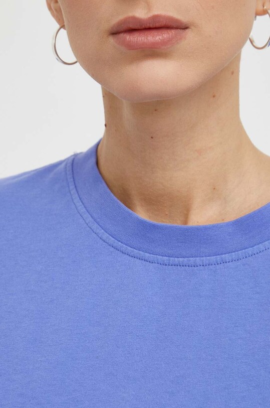 Samsoe Samsoe t-shirt bawełniany EIRA F23200050 fioletowy