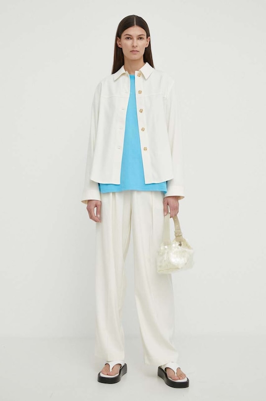 Samsoe Samsoe tricou din bumbac F23200050 albastru SS24