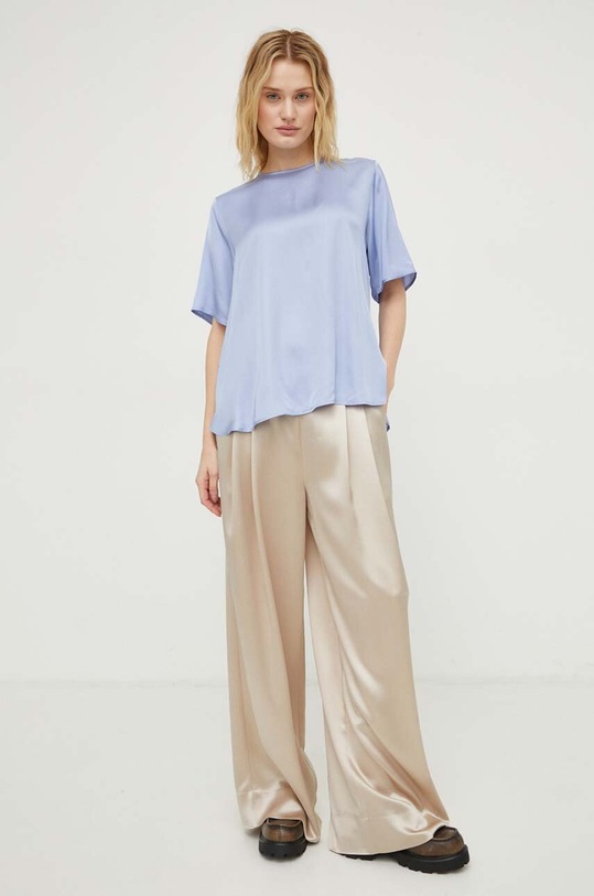 Samsoe Samsoe bluzka DENISE F10000029 niebieski SS24