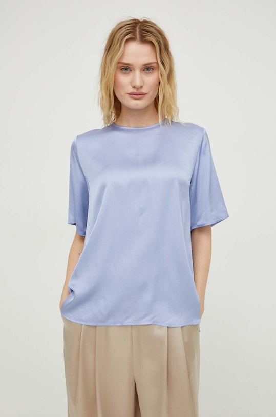 Odzież Samsoe Samsoe bluzka DENISE F10000029 niebieski