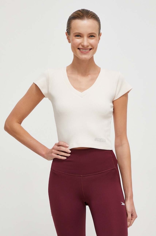 Tričko Guess EDIE béžová V4RP10.K8RT2