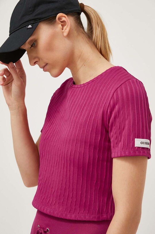 Tričko Guess ANNEKA slim ružová V4RI02.KC2U2