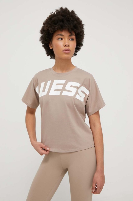 Guess t-shirt DEANA pozostałe brązowy V4RI09.KC2Z0