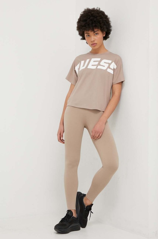 Guess t-shirt DEANA V4RI09.KC2Z0 brązowy SS24