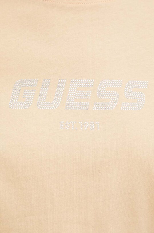 Хлопковая футболка Guess V4RI10.K8HM4 оранжевый
