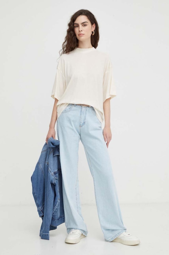 Бавовняна футболка G-Star D23863.C954 бежевий SS24