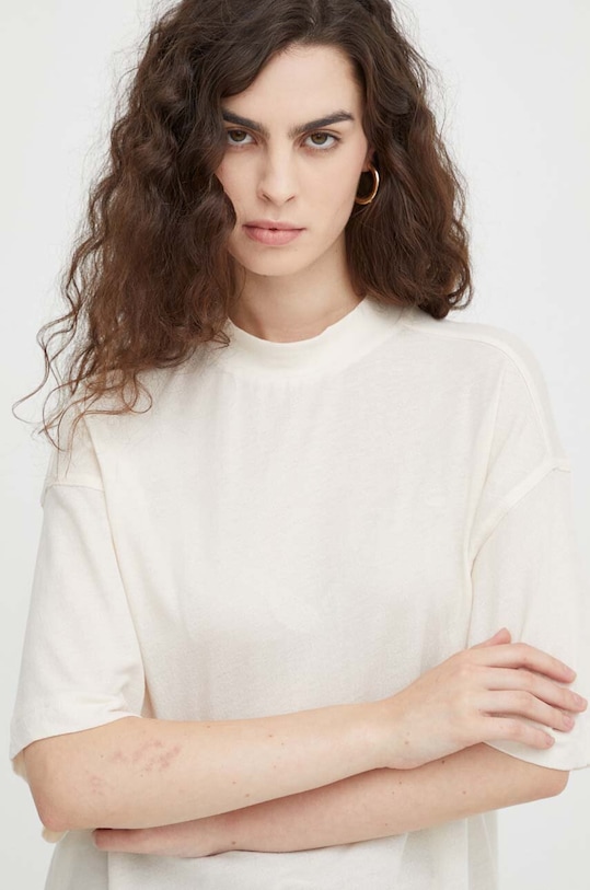 Бавовняна футболка G-Star бежевий D23863.C954