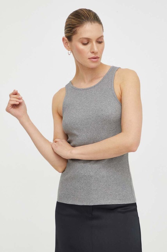 By Malene Birger top z elastanem szary Q71679015
