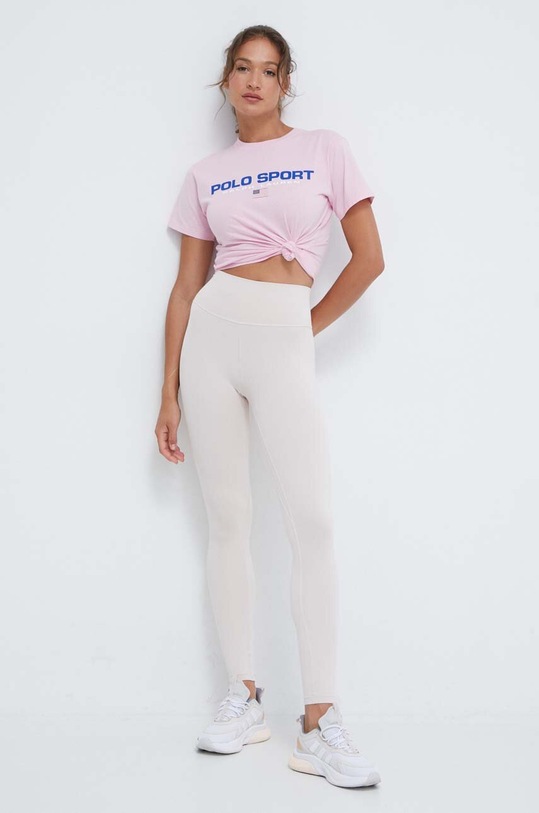 Polo Ralph Lauren t-shirt bawełniany 211936915 różowy SS24