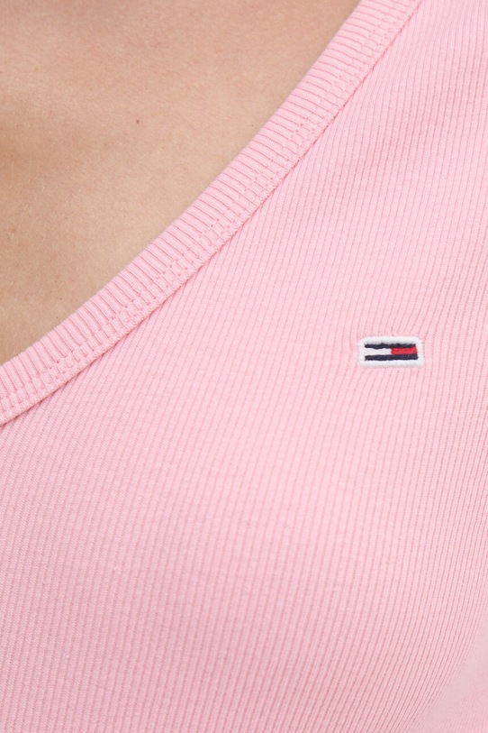 Tommy Jeans t-shirt różowy DW0DW17385