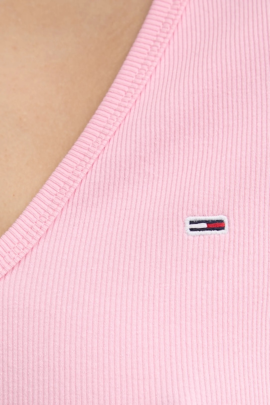 Tommy Jeans t-shirt DW0DW17385 rózsaszín