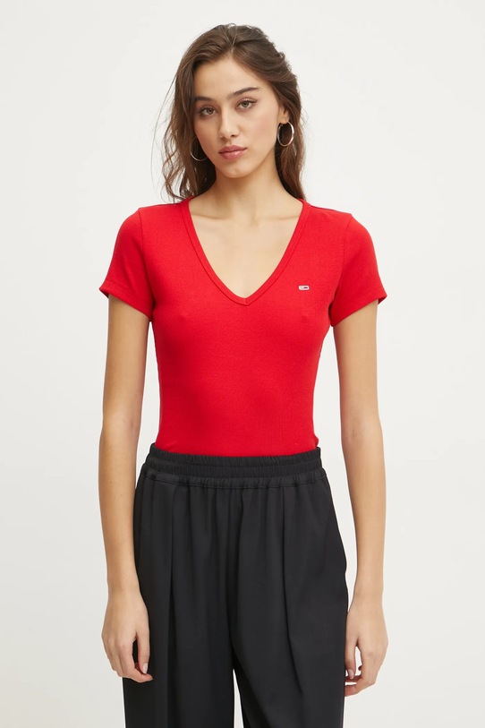 Majica kratkih rukava Tommy Jeans crvena DW0DW17385