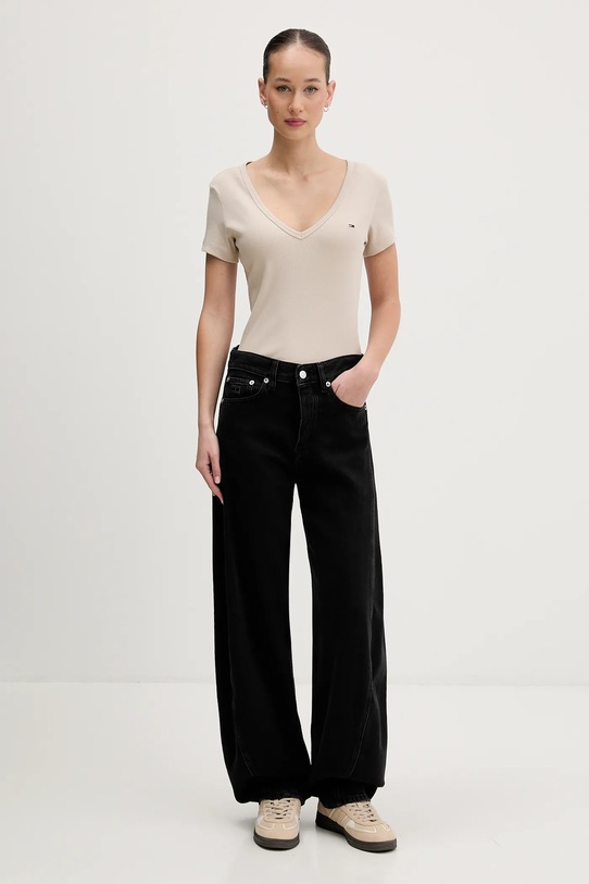 Tommy Jeans t-shirt DW0DW17385 beżowy AA00