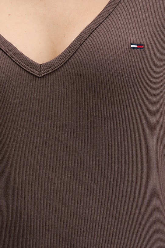 Tommy Jeans t-shirt DW0DW17385 brązowy