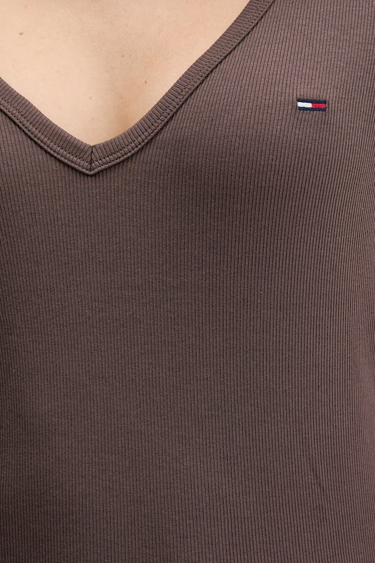 Tommy Jeans t-shirt DW0DW17385 brązowy